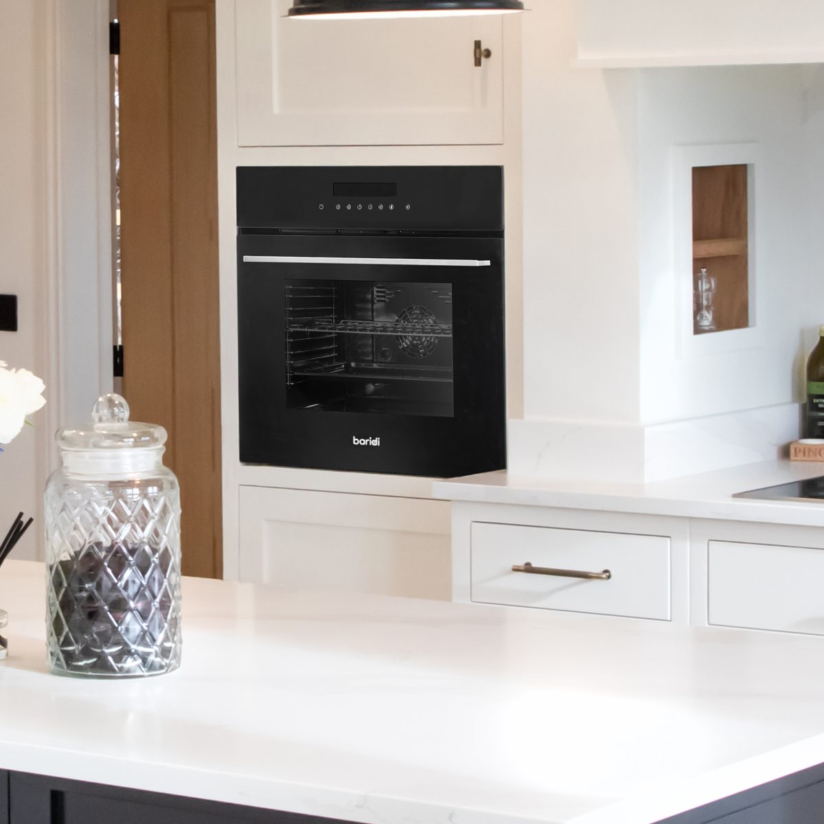 Baridi DH199 Baridi Integrated Fan-Assisted Electric Oven 60cm 72L Capacity - Black