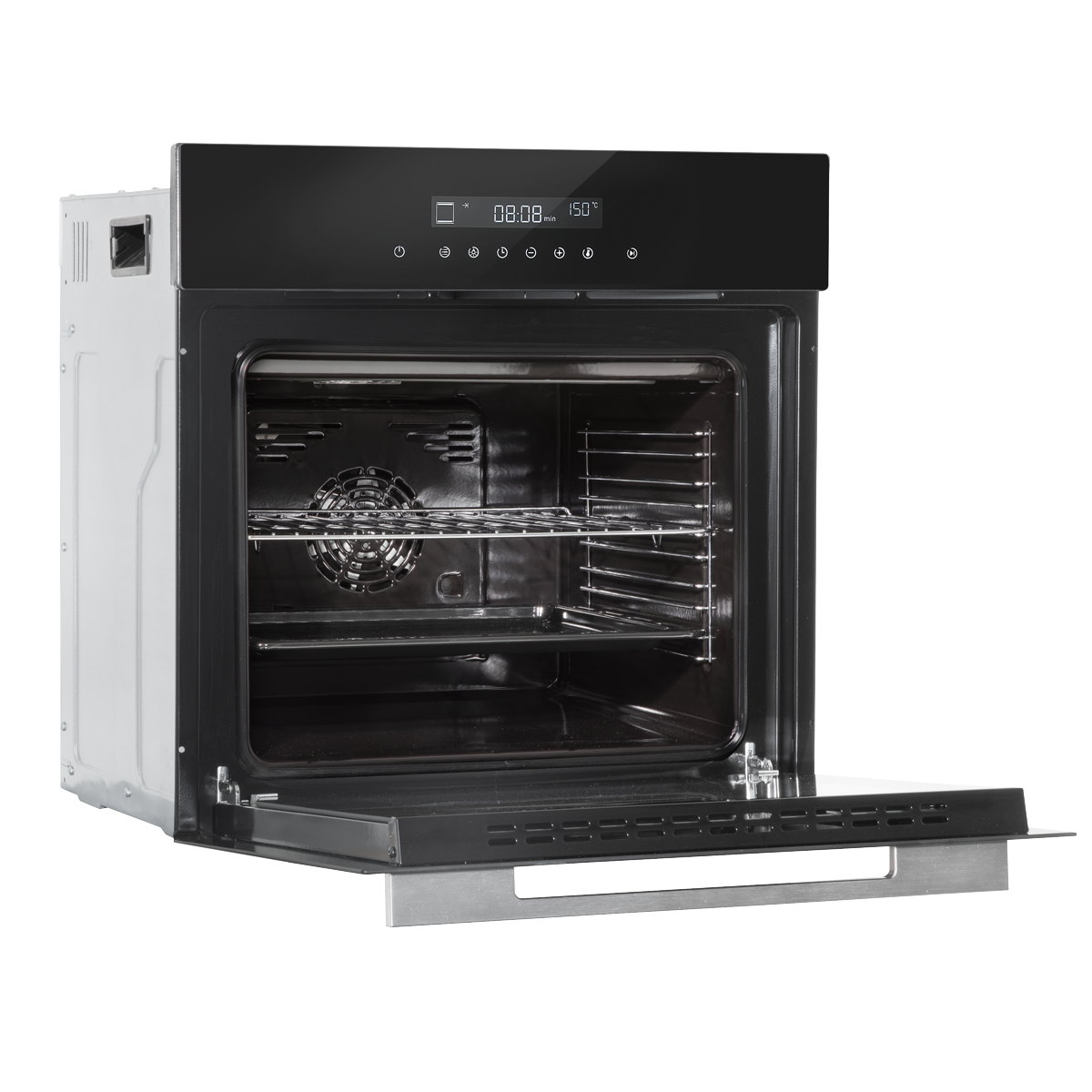Baridi DH199 Baridi Integrated Fan-Assisted Electric Oven 60cm 72L Capacity - Black