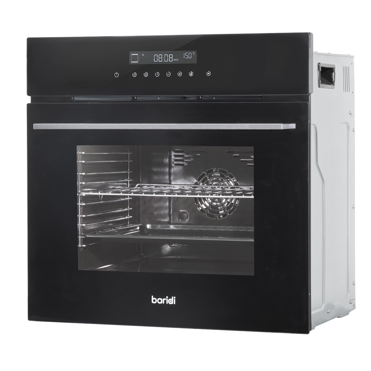Baridi DH199 Baridi Integrated Fan-Assisted Electric Oven 60cm 72L Capacity - Black