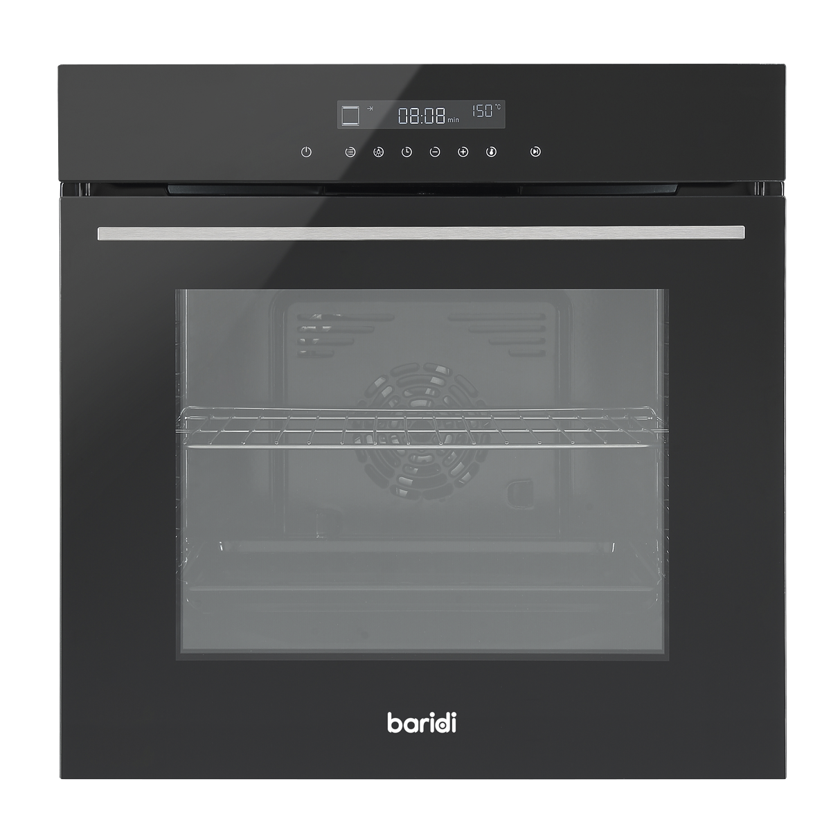 Baridi DH199 Baridi Integrated Fan-Assisted Electric Oven 60cm 72L Capacity - Black