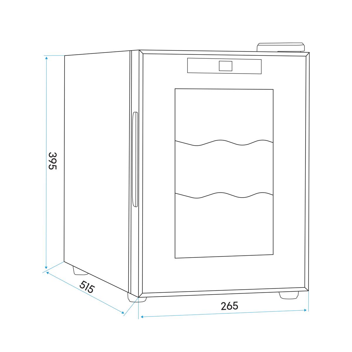 Baridi DH217 Baridi 6 Bottle Tabletop Wine Fridge & Cooler
