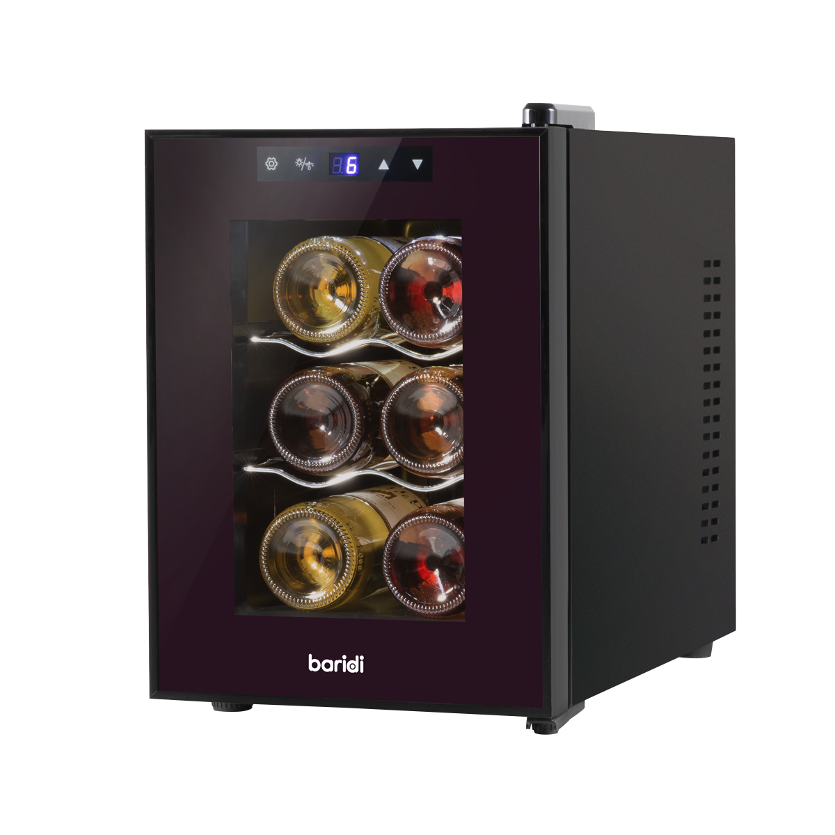Baridi DH217 Baridi 6 Bottle Thermoelectric Tabletop Wine Cooler with Touch Control - Black