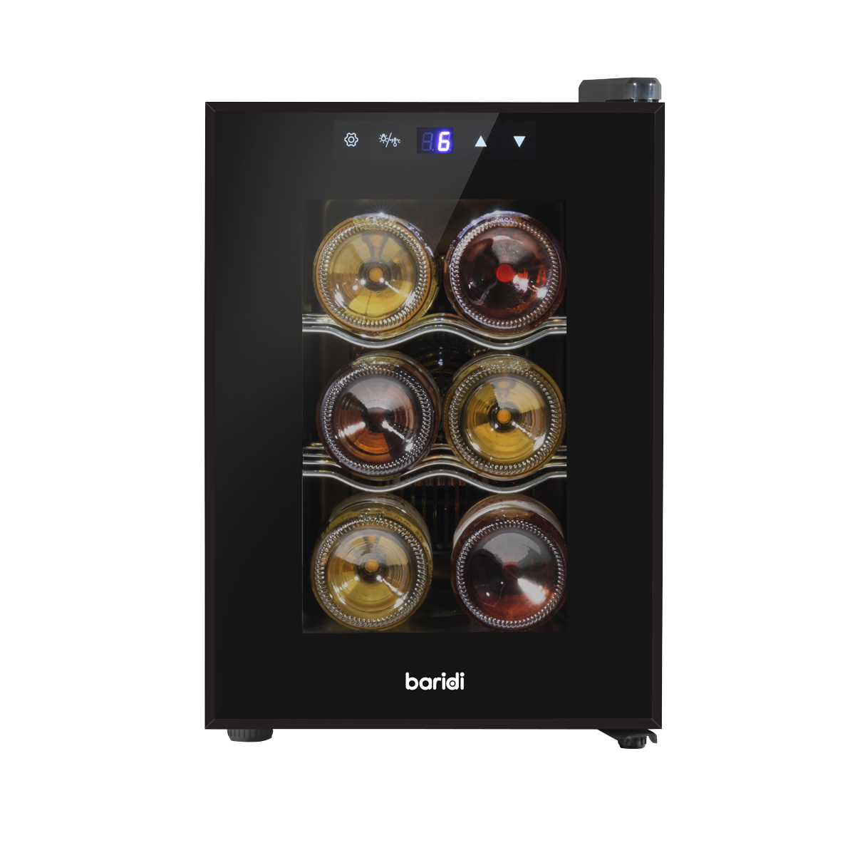 Baridi DH217 Baridi 6 Bottle Thermoelectric Tabletop Wine Cooler with Touch Control - Black