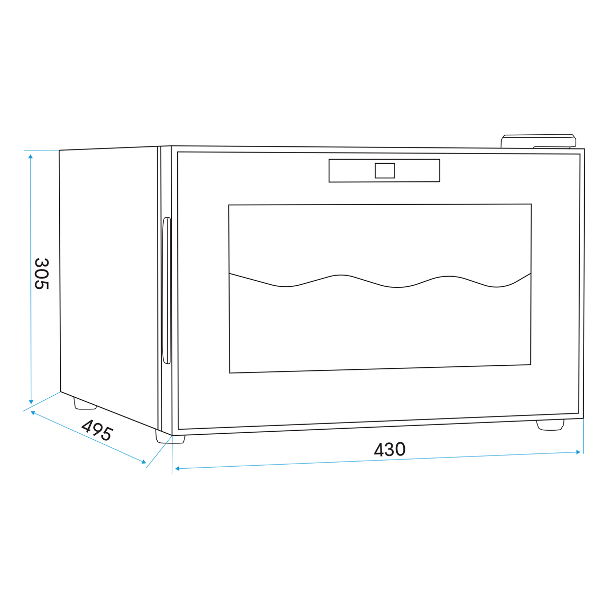 Baridi DH218 Baridi 8 Bottle Tabletop Wine Fridge & Cooler