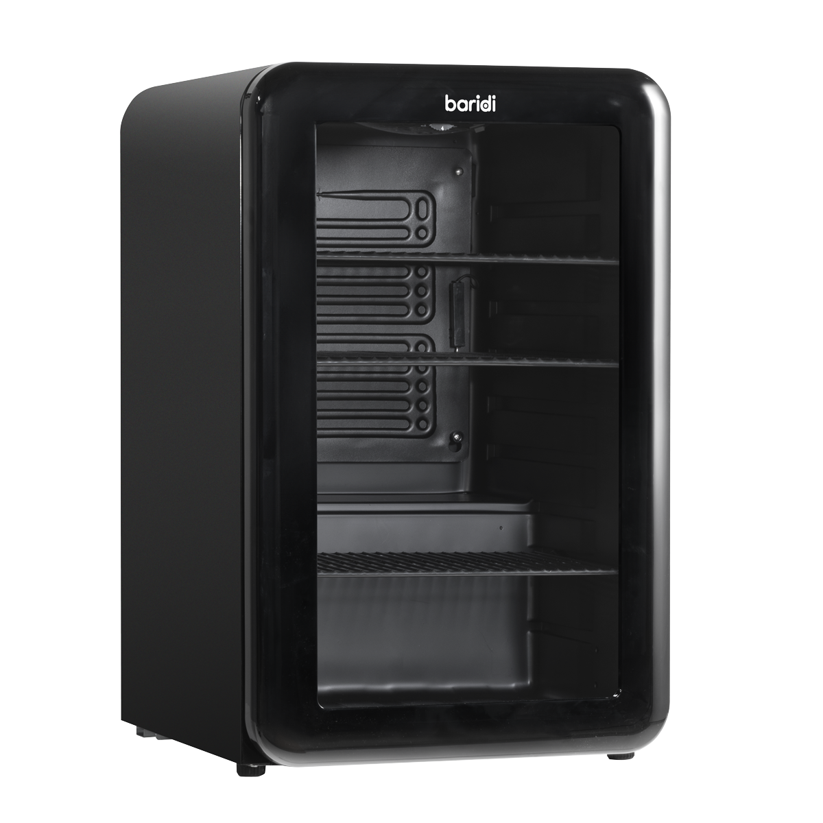 Baridi DH222 Baridi Retro Style Undercounter Drinks, Beer & Wine Fridge 70L - Black