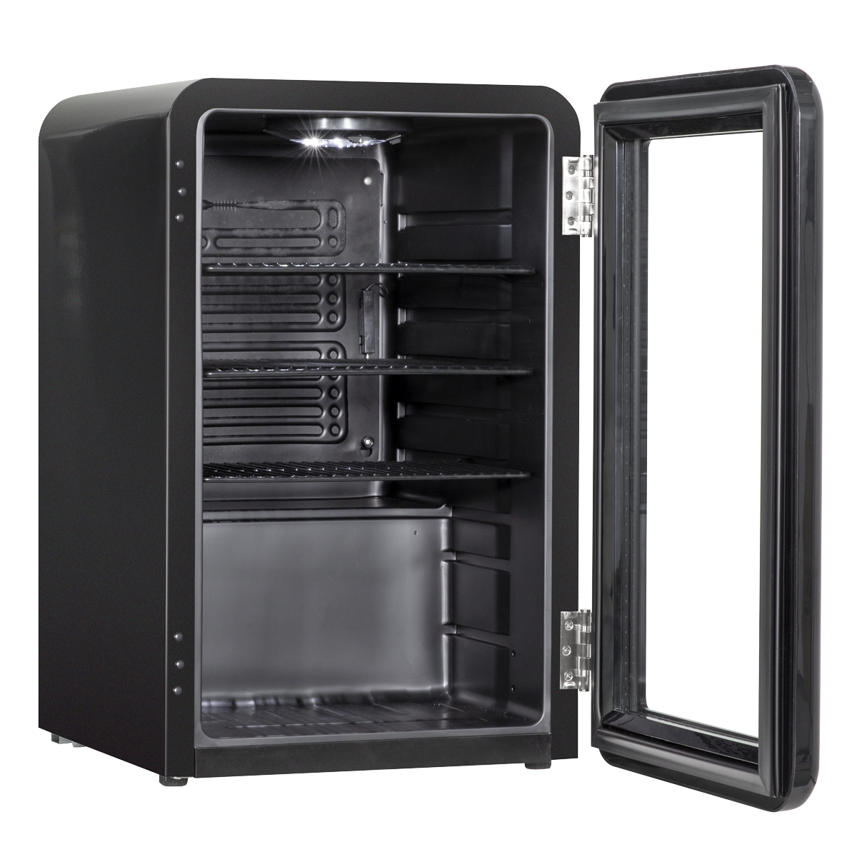 Baridi DH222 Baridi Retro Style Undercounter Drinks, Beer & Wine Fridge 70L - Black