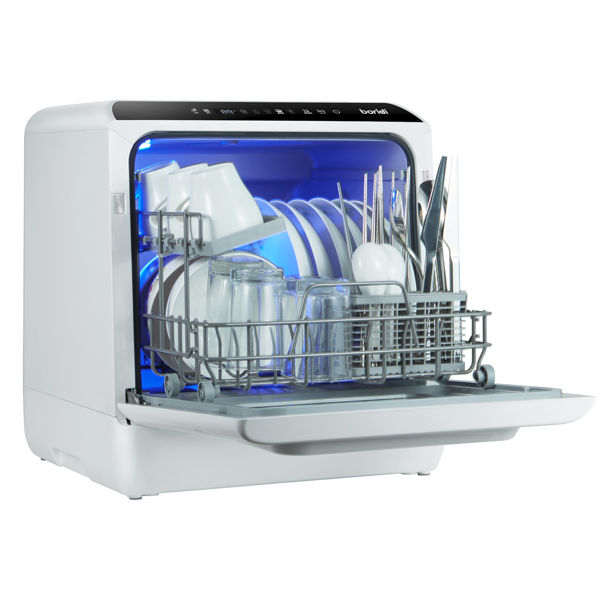 Baridi DH224A Baridi 2-4 Place Settings Mini Portable Tabletop Dishwasher, 5 Wash Functions