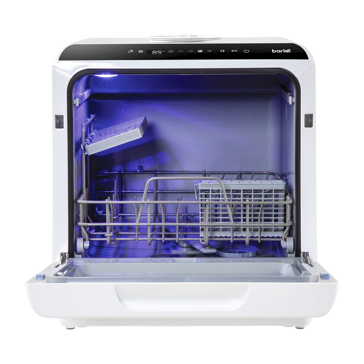 Baridi DH224A Baridi 2-4 Place Settings Mini Portable Tabletop Dishwasher, 5 Wash Functions
