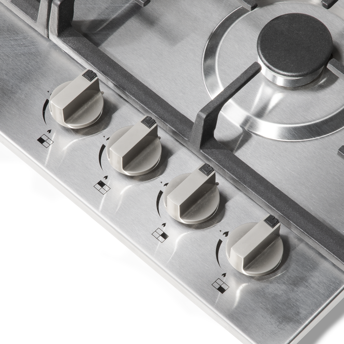 Baridi DH225 Baridi Gas Hob with 4 Cooking Zones 60cm - Stainless Steel