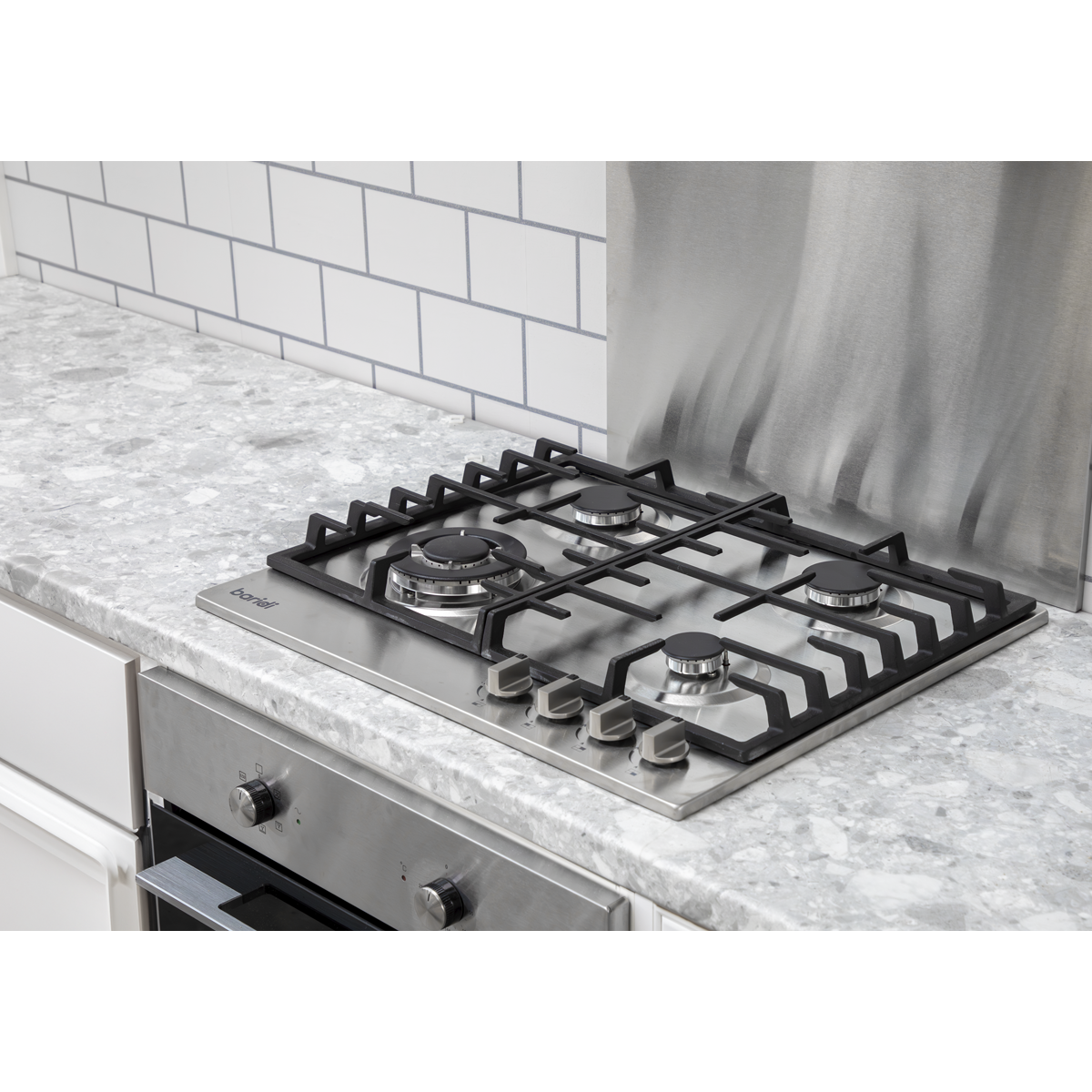 Baridi DH225 Baridi Gas Hob with 4 Cooking Zones 60cm - Stainless Steel