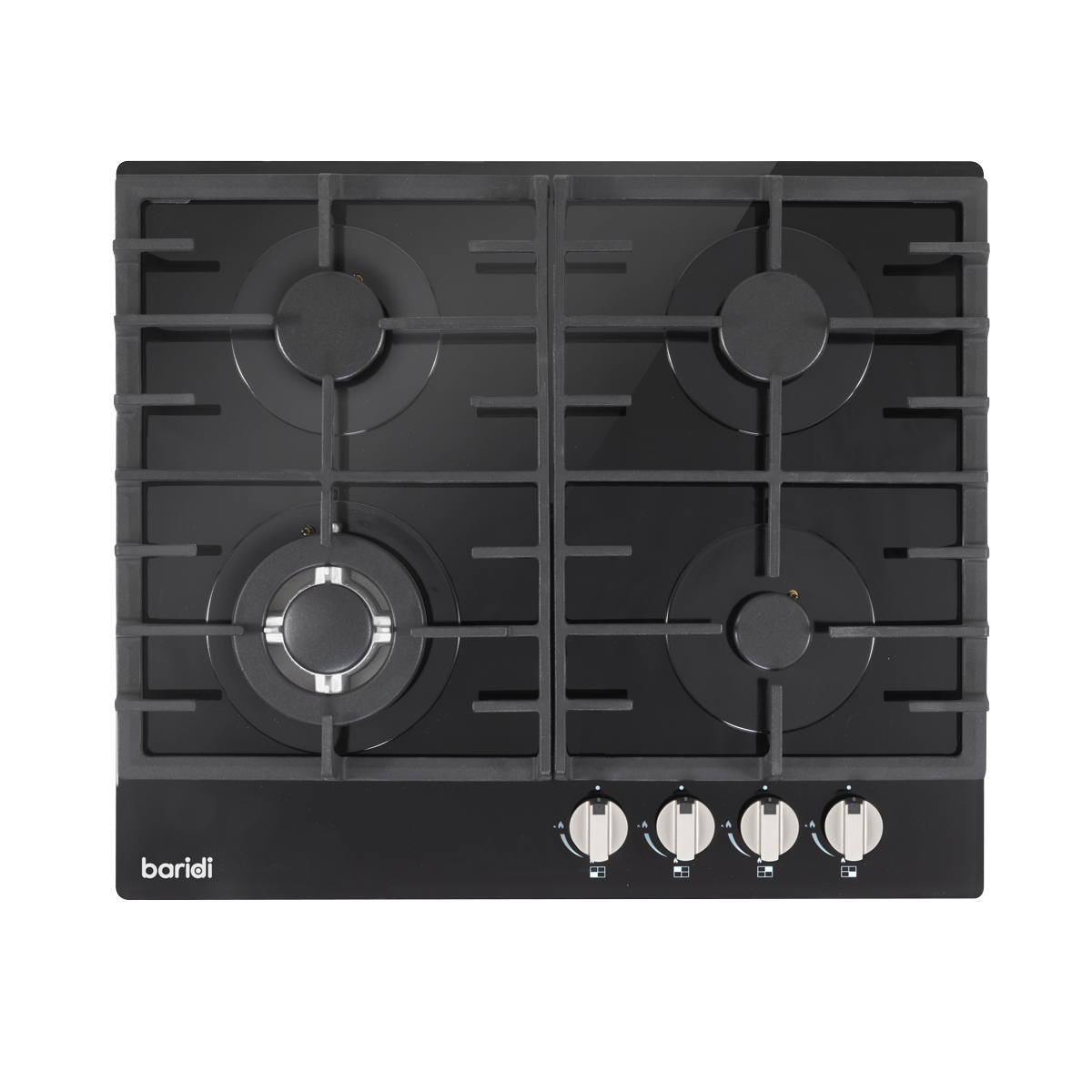 Baridi DH226 Baridi Gas Hob with 4 Cooking Zones 60cm - Black