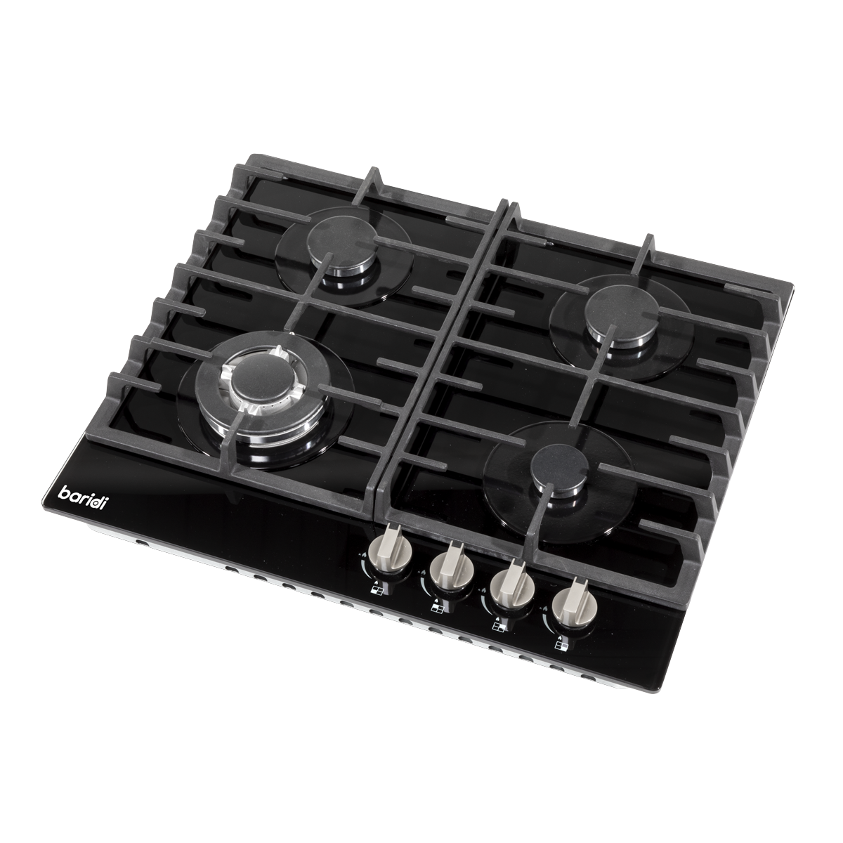 Baridi DH226 Baridi Gas Hob with 4 Cooking Zones 60cm - Black