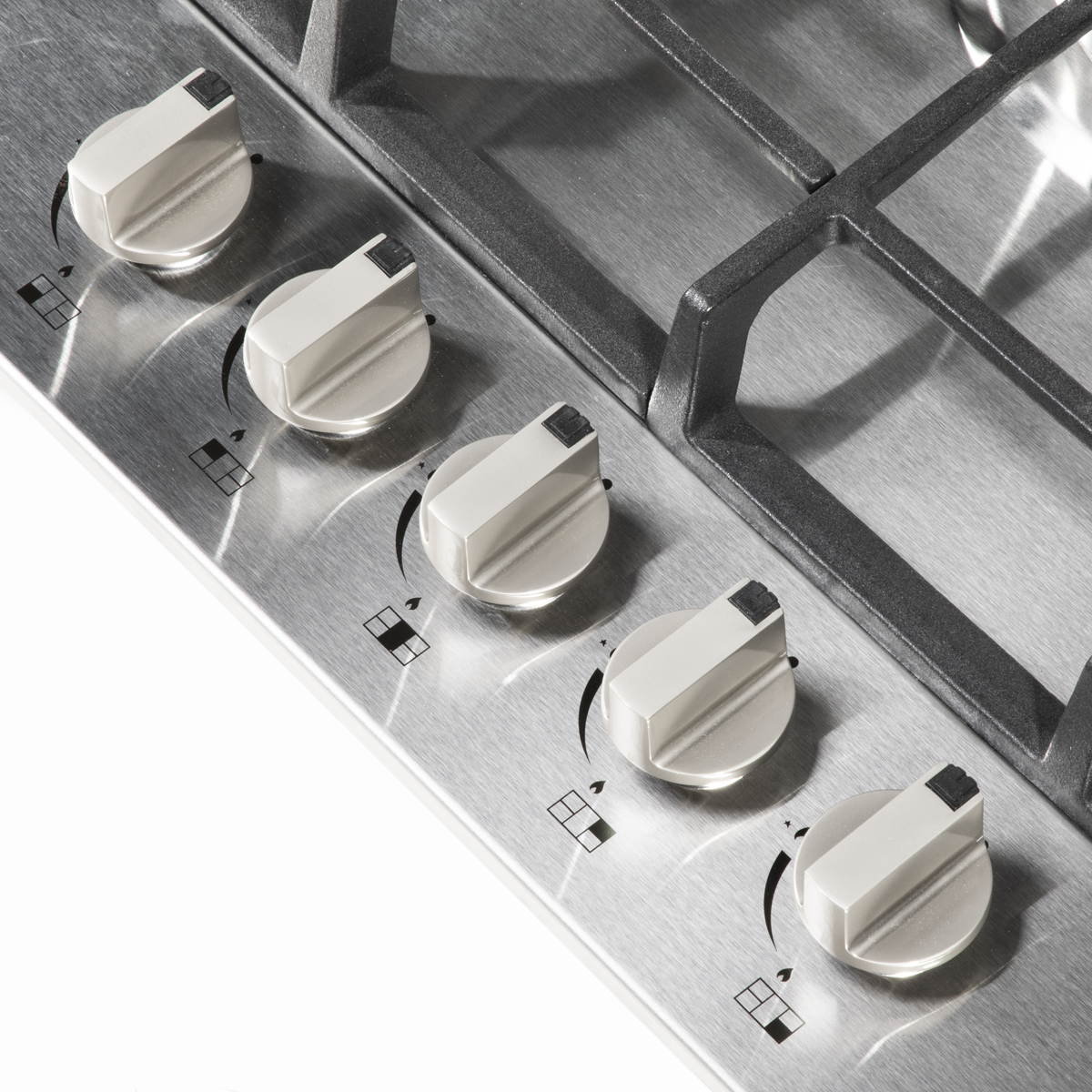Baridi DH227 Baridi Gas Hob with 5 Cooking Zones 70cm - Stainless Steel