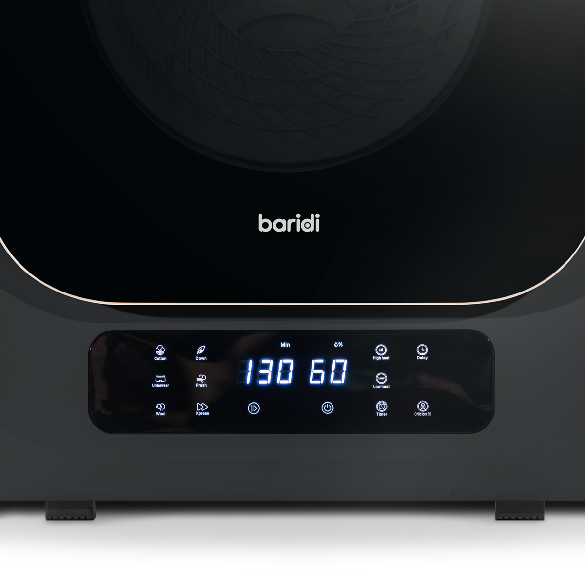 Baridi DH229 Baridi Tabletop Tumble Dryer with Digital Controls 2.5kg Capacity - Black
