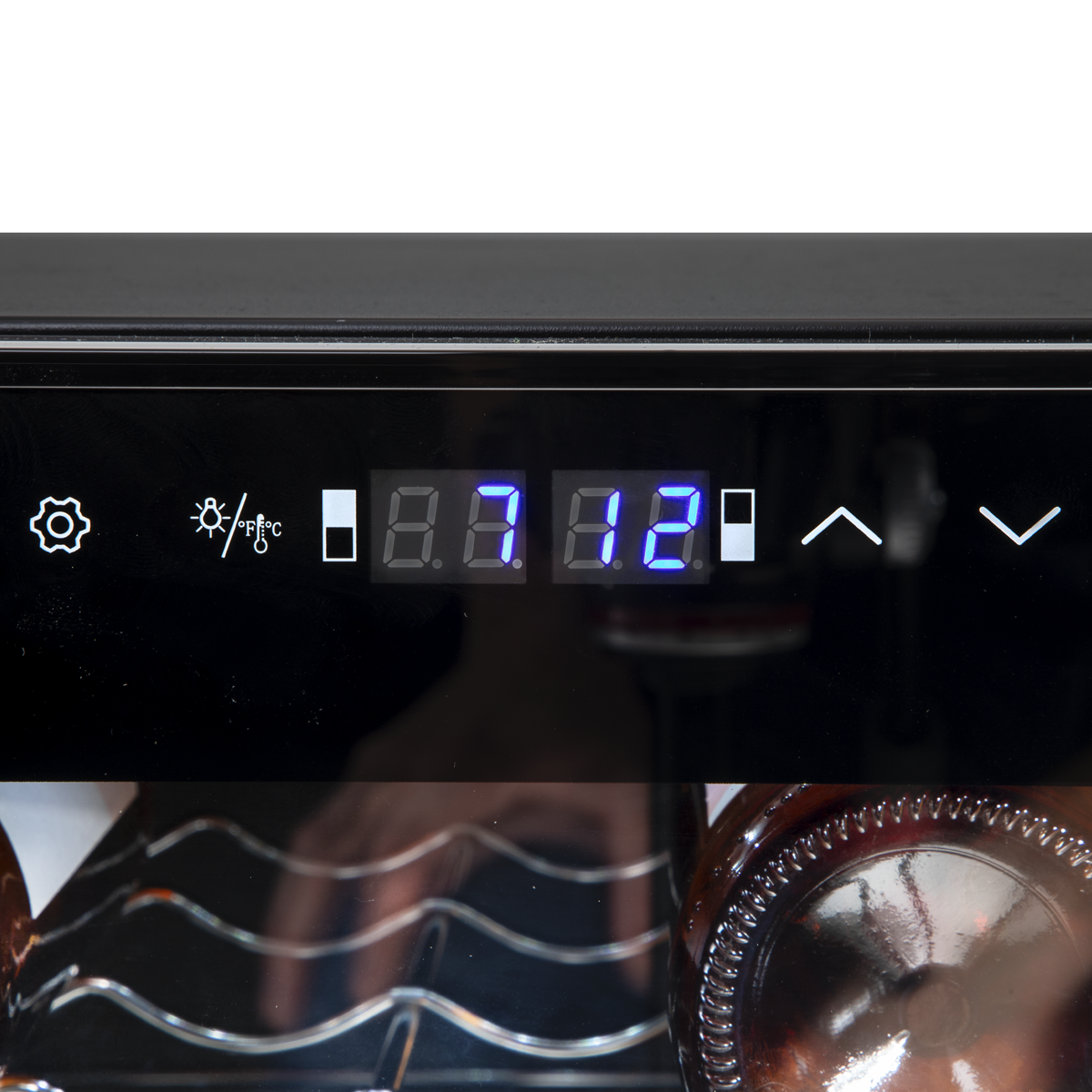 Baridi DH236 Baridi 52 Bottle Dual Zone Wine Fridge with Digital Touch Screen Controls, Wire Shelves & LED Light - Black
