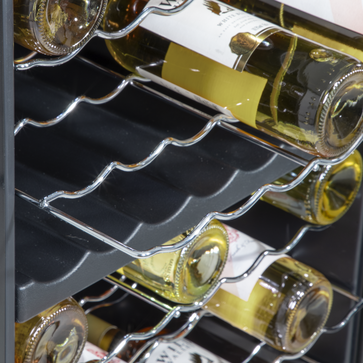 Baridi DH236 Baridi 52 Bottle Dual Zone Wine Fridge with Digital Touch Screen Controls, Wire Shelves & LED Light - Black