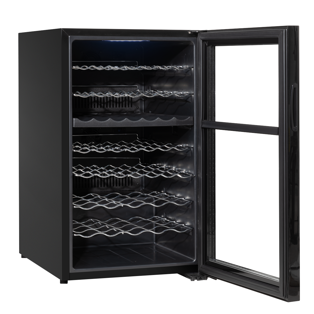 Baridi DH236 Baridi 52 Bottle Dual Zone Wine Fridge with Digital Touch Screen Controls, Wire Shelves & LED Light - Black