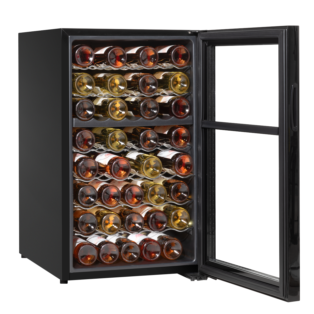 Baridi DH236 Baridi 52 Bottle Dual Zone Wine Fridge with Digital Touch Screen Controls, Wire Shelves & LED Light - Black