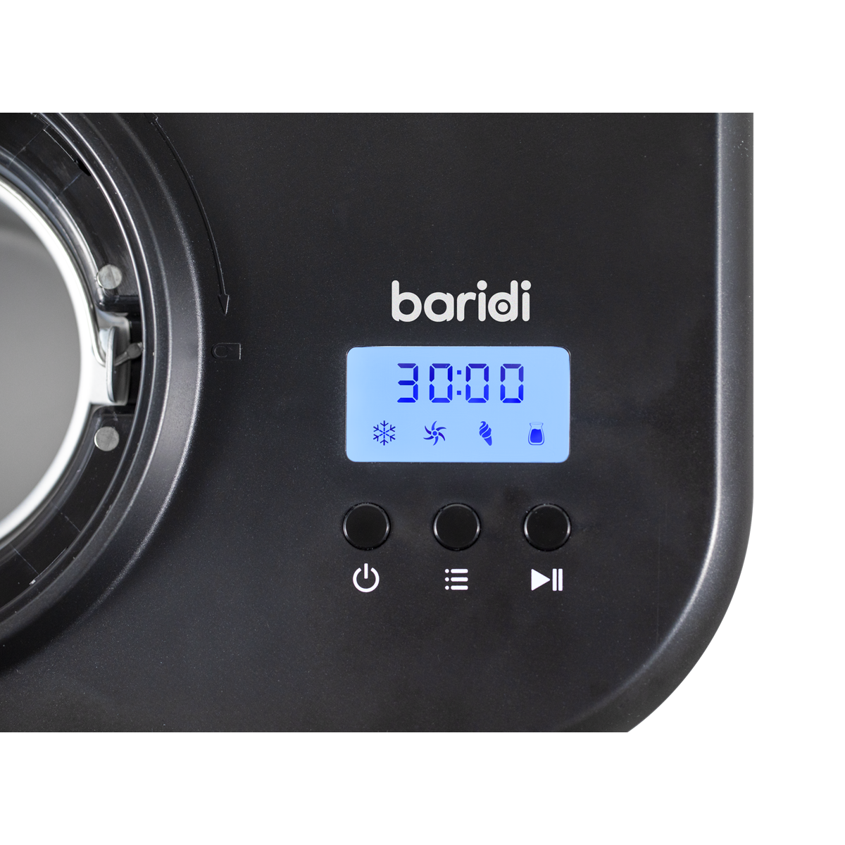 Baridi DH238 Baridi Automatic Churning Ice Cream Machine 1L Capacity - Black
