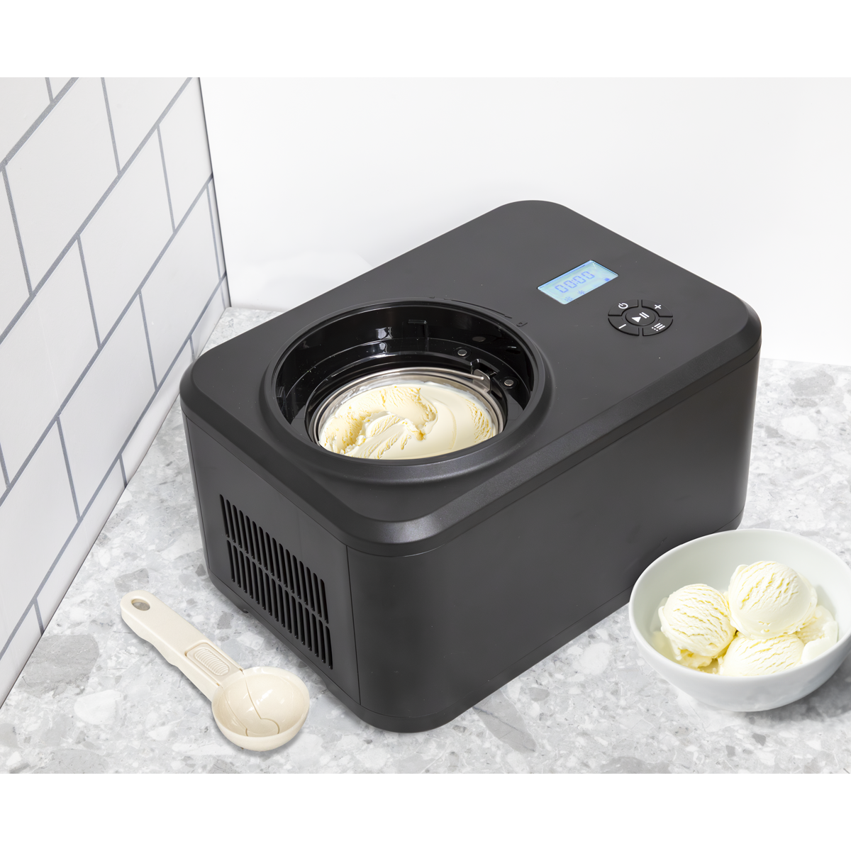 Baridi DH240 Baridi Automatic Churning Ice Cream Machine 1.5L - Black
