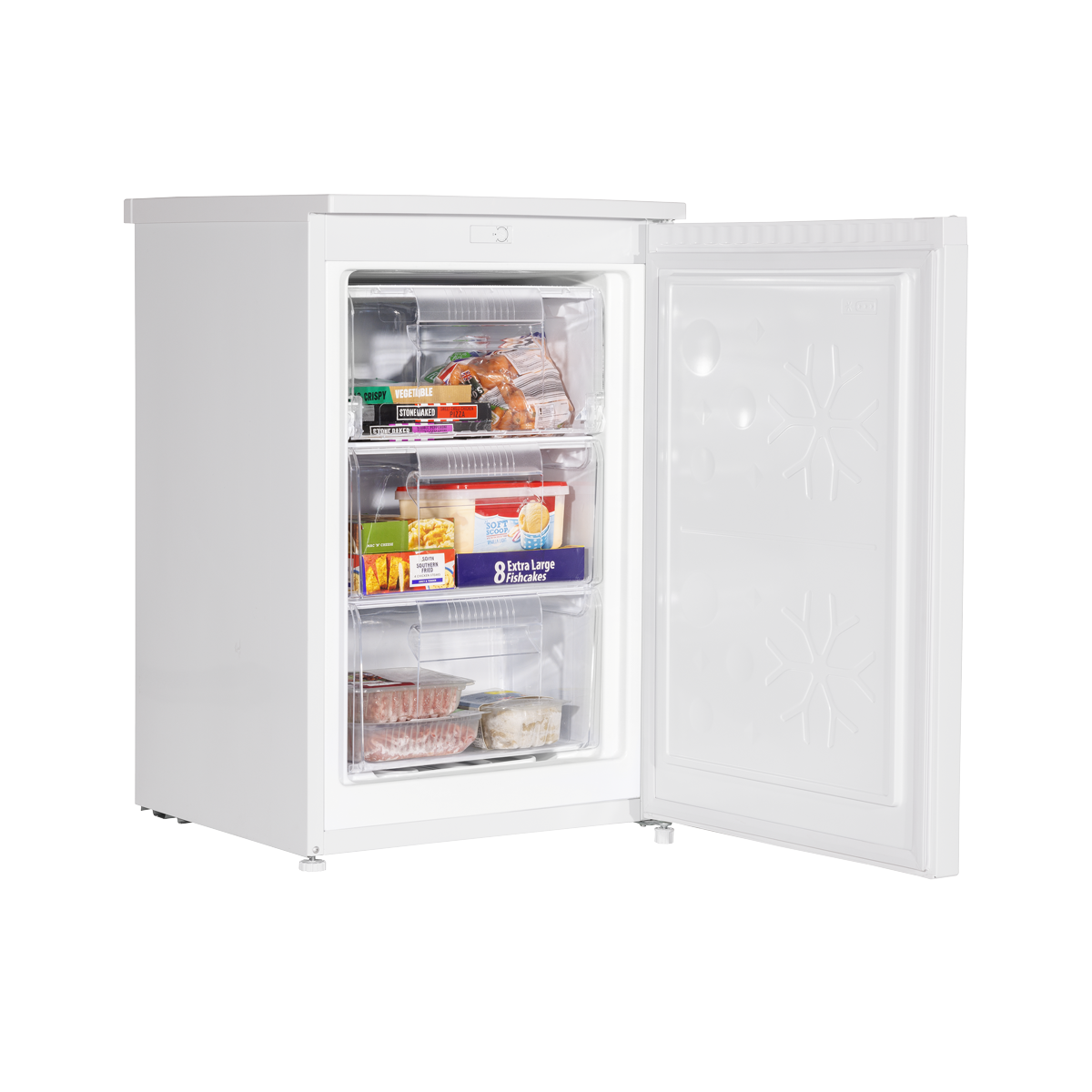 Baridi DH250 Baridi 55cm Undercounter Freezer with Adjustable Thermostat 85L - White