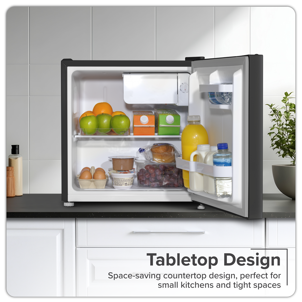 Baridi DH257 Baridi Tabletop Fridge with Ice Box, 46L Capacity