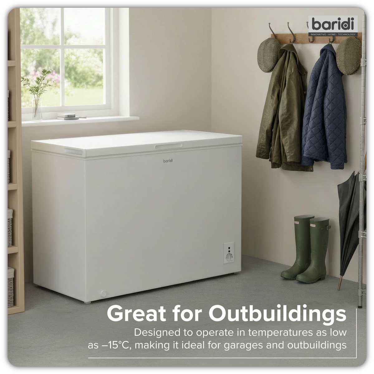 Baridi DH258 Baridi Freestanding Chest Freezer 254L Capacity - White