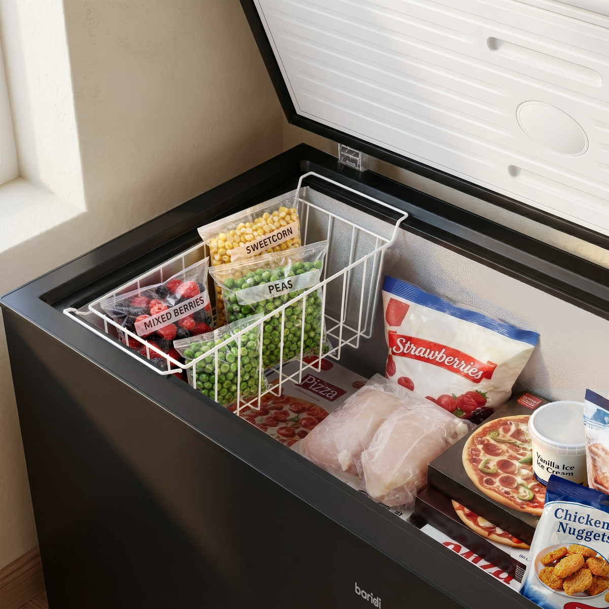 Baridi DH259 Baridi Freestanding Chest Freezer 254L Capacity - Black