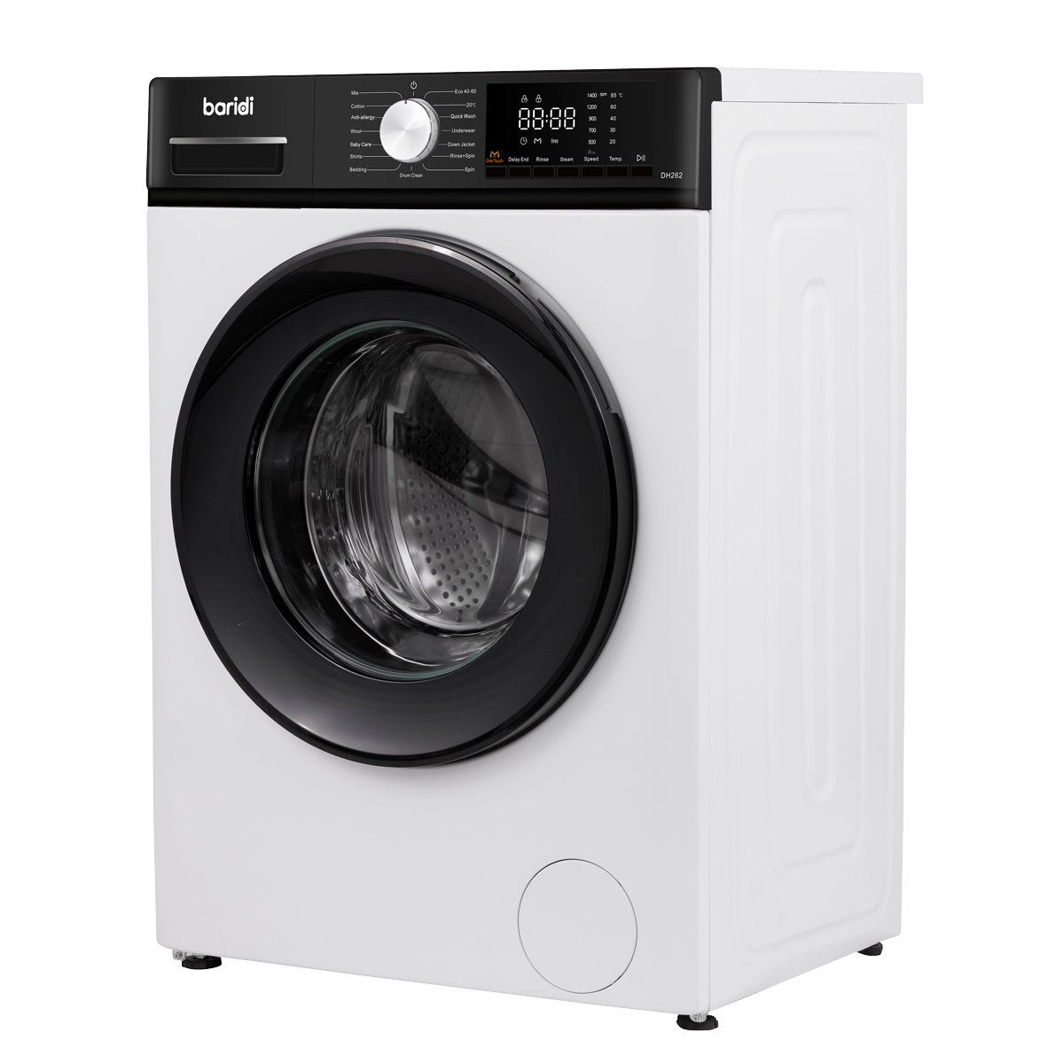 Baridi DH262 8kg Washing Machine, Front Loading, 1400rpm Energy Rating A – White