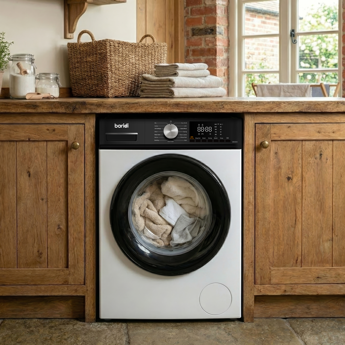 Baridi DH263 8/5kg Washer Dryer, Front Loading, 1400rpm Energy Rating A – White