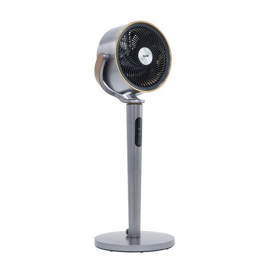 Baridi DH264 Baridi 12" Pedestal Fan with Remote Control, Back Light & 12hr Timer - Grey