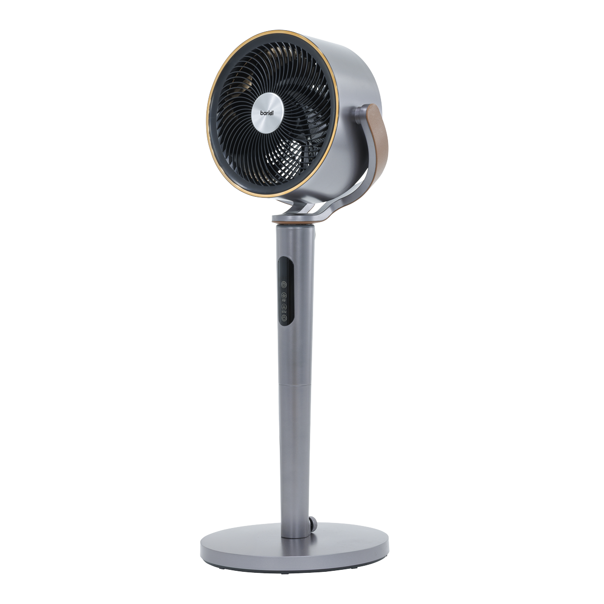 Baridi DH264 Baridi 12" Pedestal Fan with Remote Control, Back Light & 12hr Timer - Grey