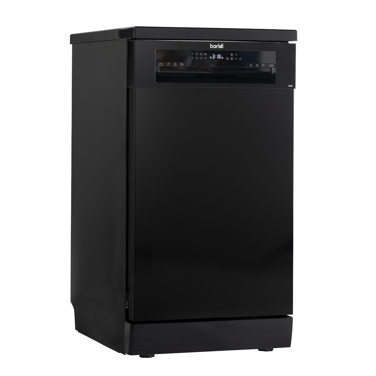 Baridi DH267 Baridi Slimline Freestanding Dishwasher 45cm Wide 10 Place Settings - Black