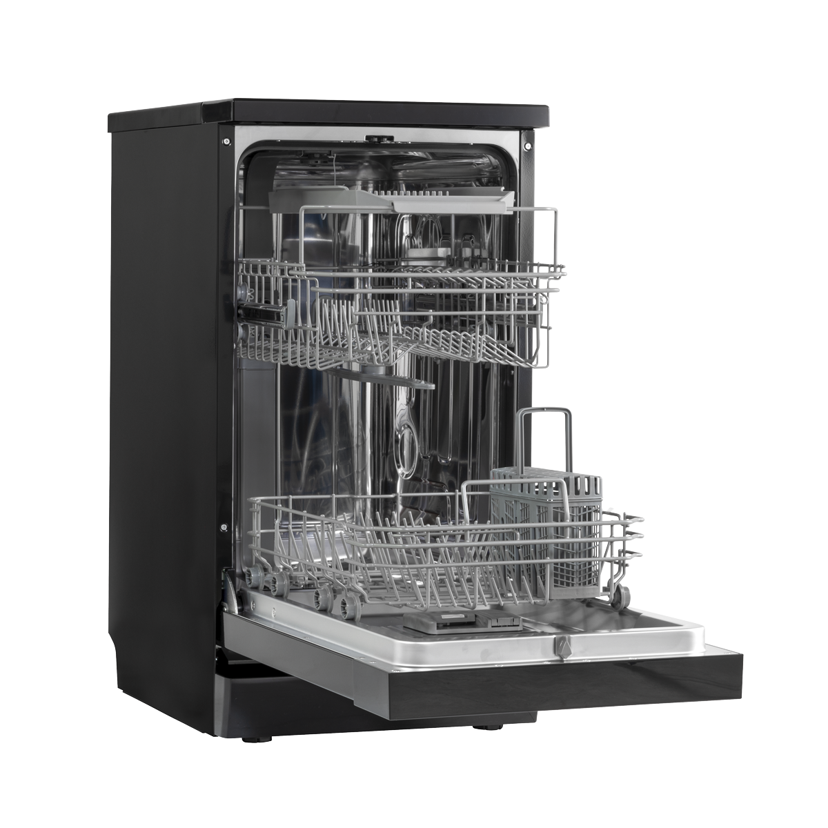 Baridi DH267 Baridi Slimline Freestanding Dishwasher 45cm Wide 10 Place Settings - Black