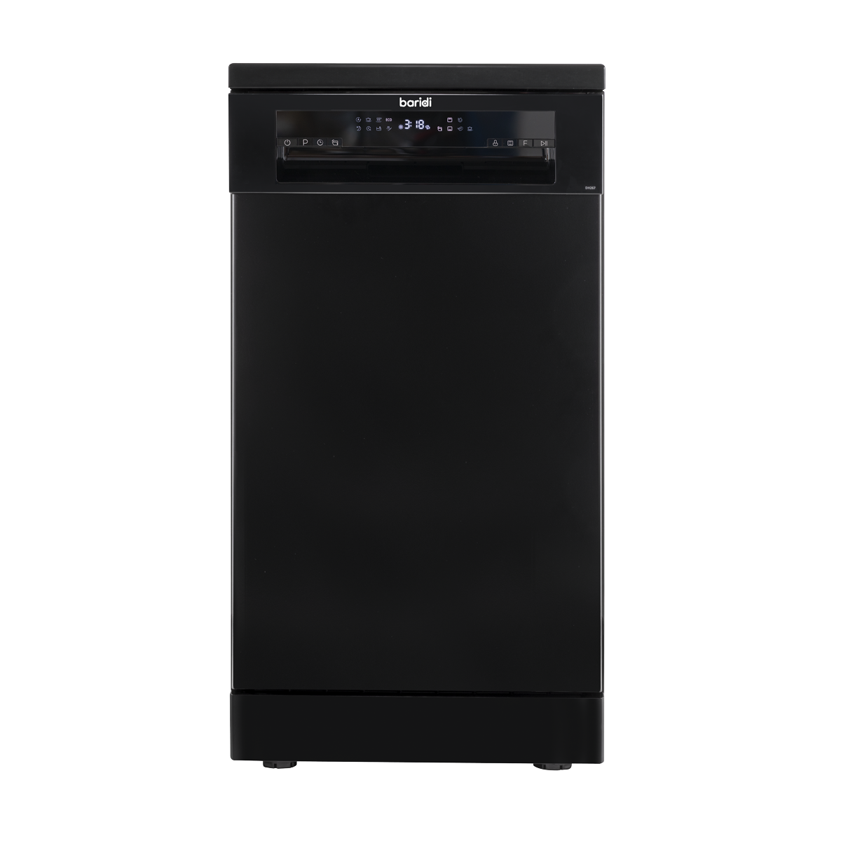 Baridi DH267 Baridi Slimline Freestanding Dishwasher 45cm Wide 10 Place Settings - Black