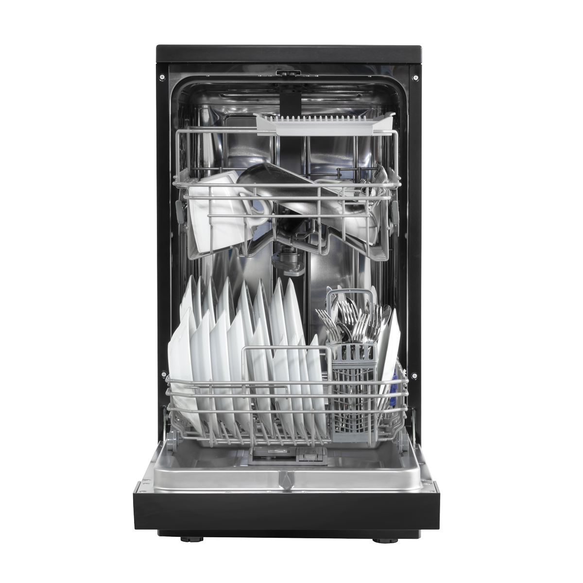 Baridi DH267 Baridi Slimline Freestanding Dishwasher 45cm Wide 10 Place Settings - Black