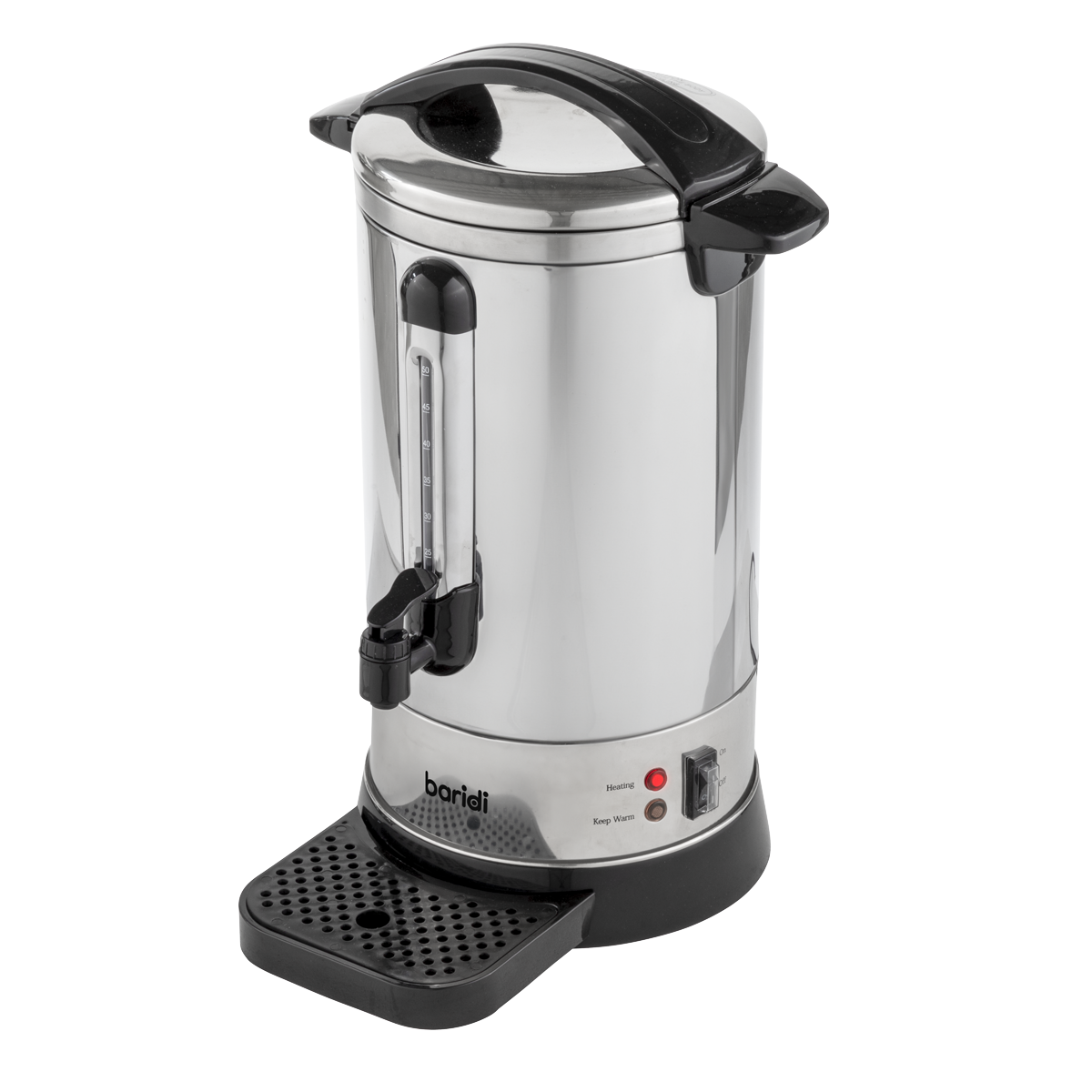 Baridi DH269 Baridi Hot Water Boiler/Tea Urn 10L Capacity, Stainless Steel