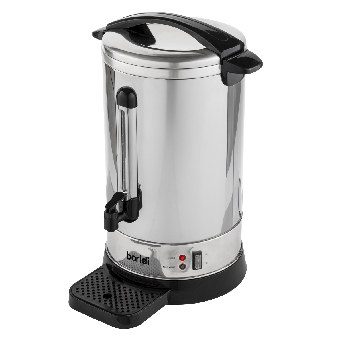 Baridi DH270 Baridi Hot Water Boiler, Tea Urn, 20L Capacity, Stainless Steel