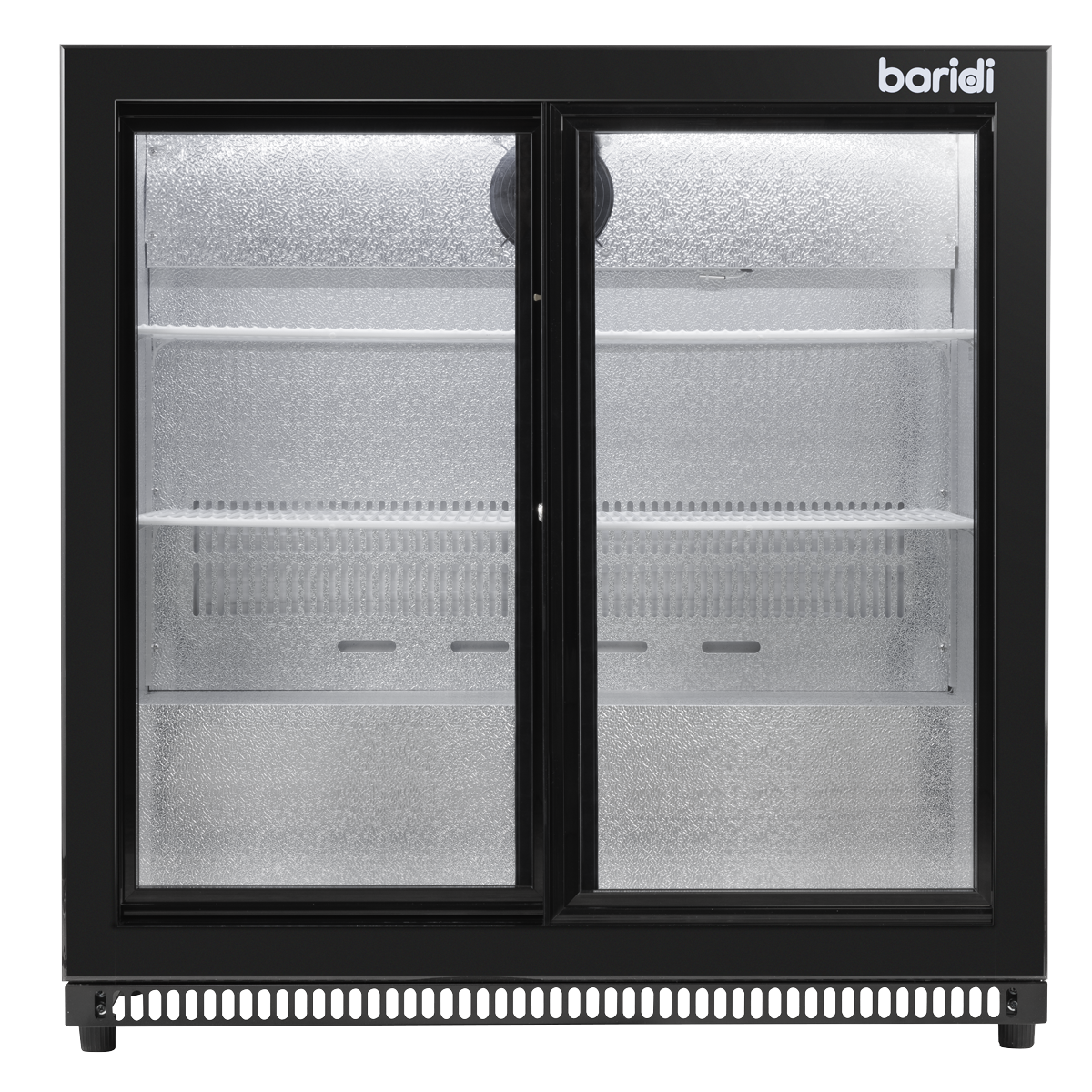 Baridi DH273 Baridi Back Bar Drinks Fridge/Cooler with Double Sliding Door & Security Lock 190L - Black
