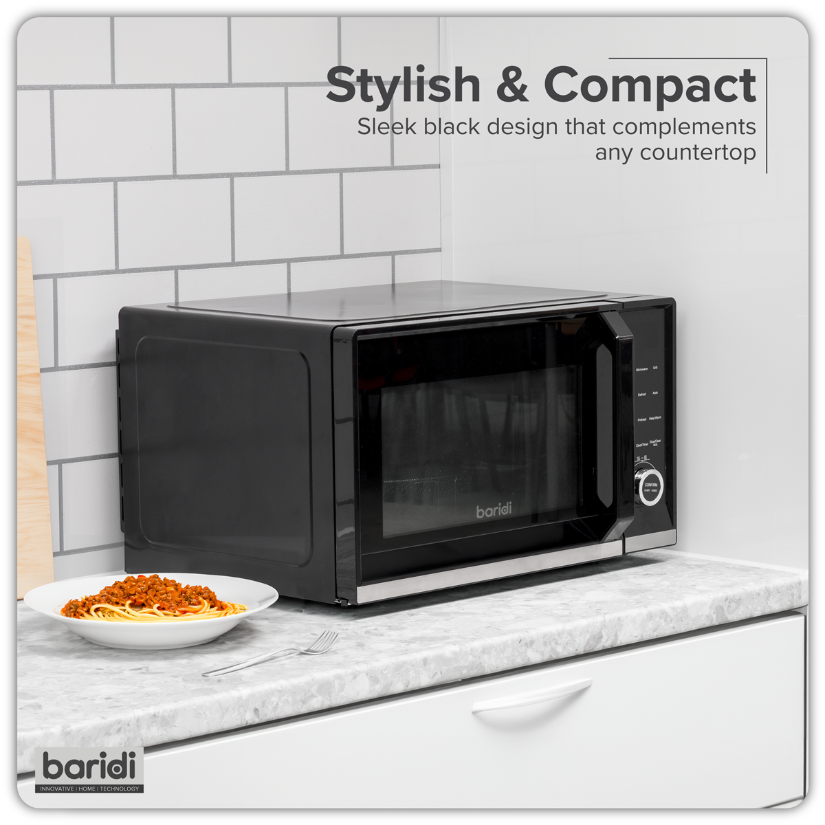 Baridi DH277 Baridi 7-in-1 Air Fryer Microwave & Grill, 28L Capacity - Black