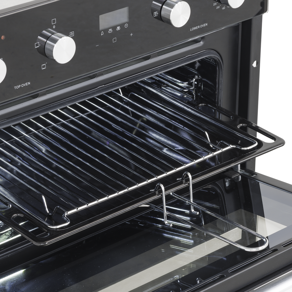 Baridi DH278 Baridi 72cm Built-Under Double Oven, 74L Capacity, Energy Rating A – Black