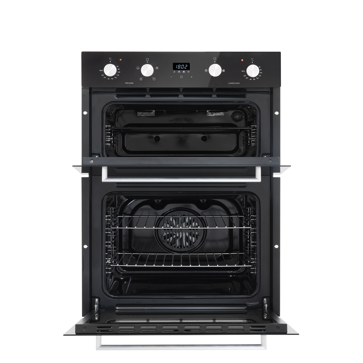 Baridi DH278 Baridi 72cm Built-Under Double Oven, 74L Capacity, Energy Rating A – Black