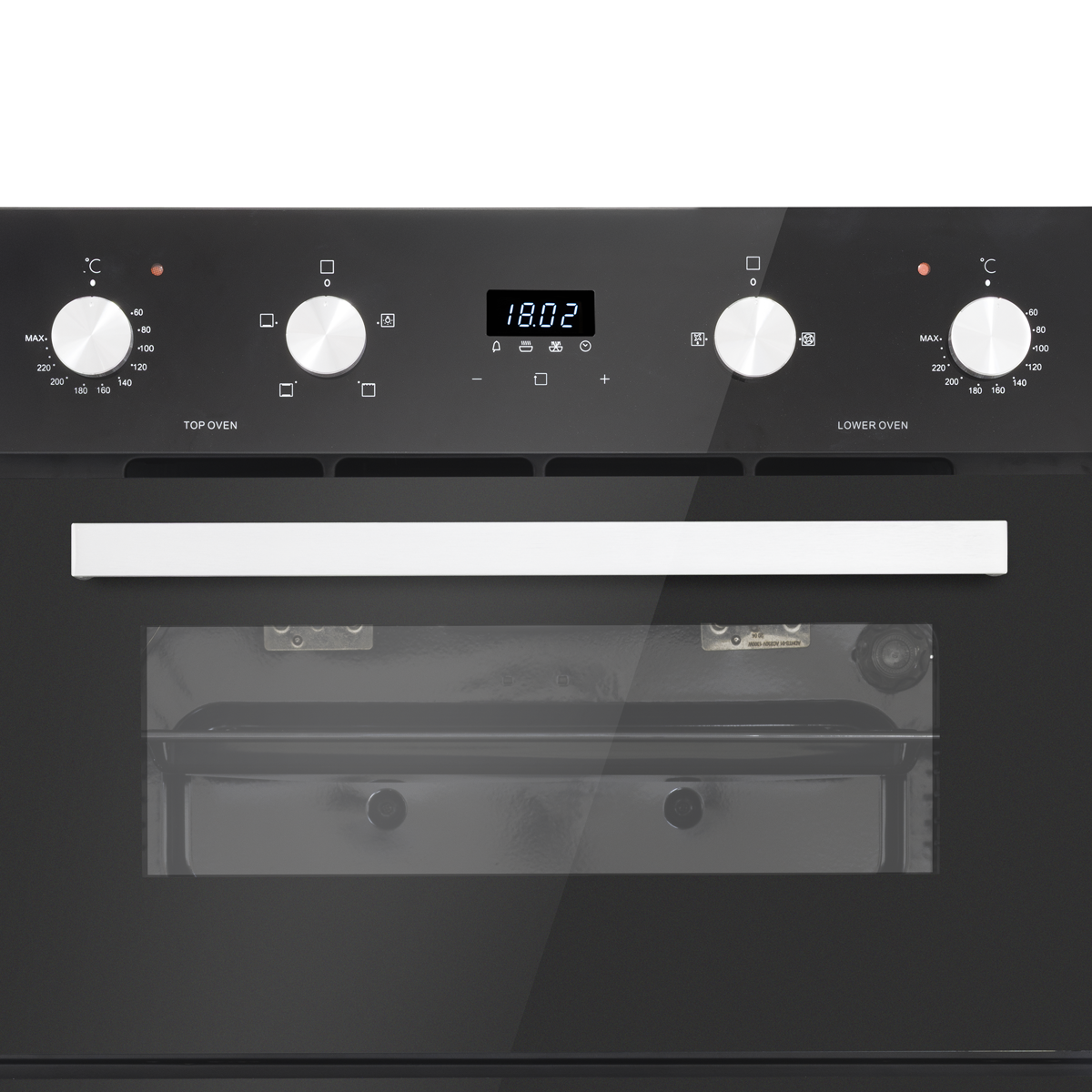 Baridi DH278 Baridi 72cm Built-Under Double Oven, 74L Capacity, Energy Rating A - Black