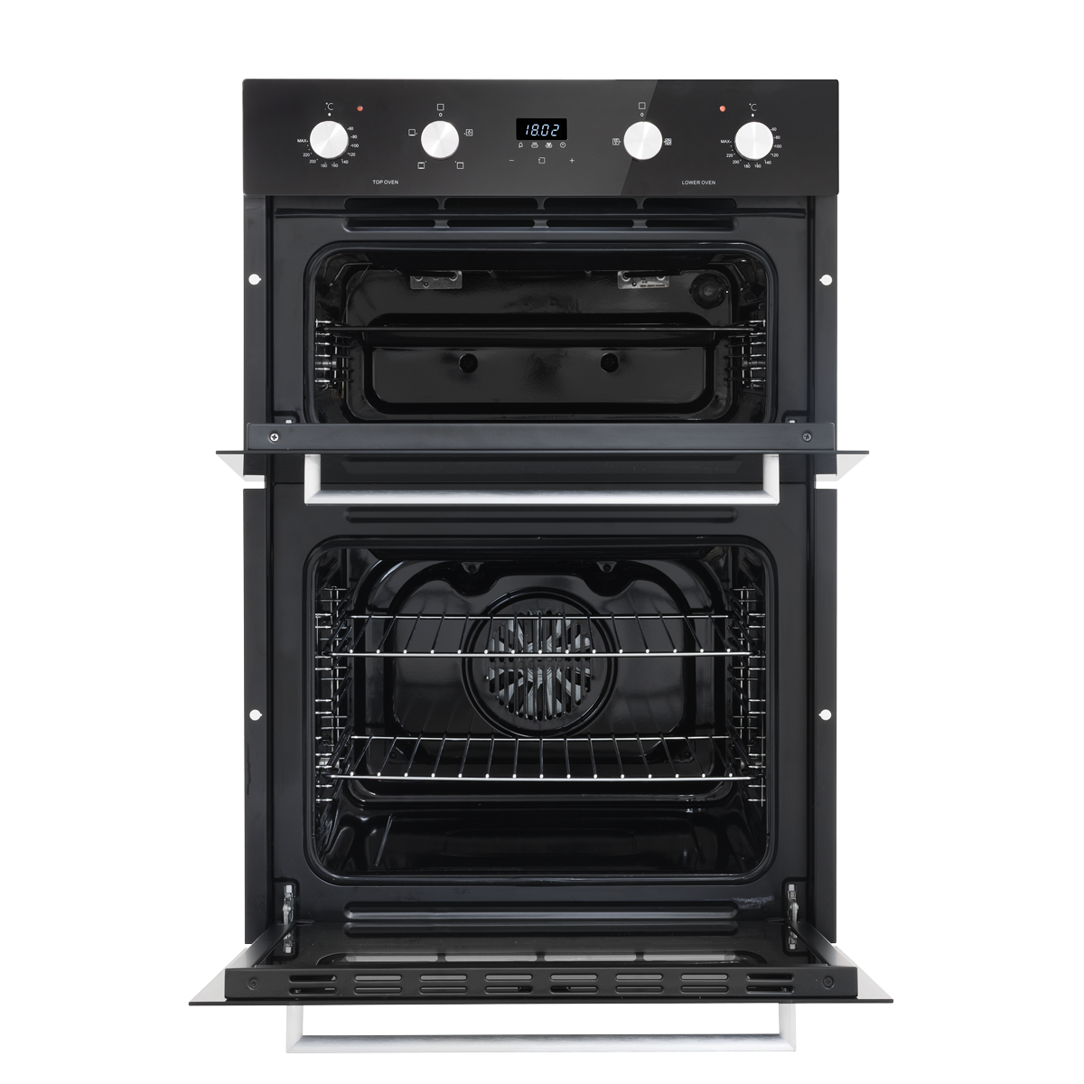 Baridi DH279 Baridi 90cm Built-In Double Oven, 88L Capacity, Energy Rating A - Black