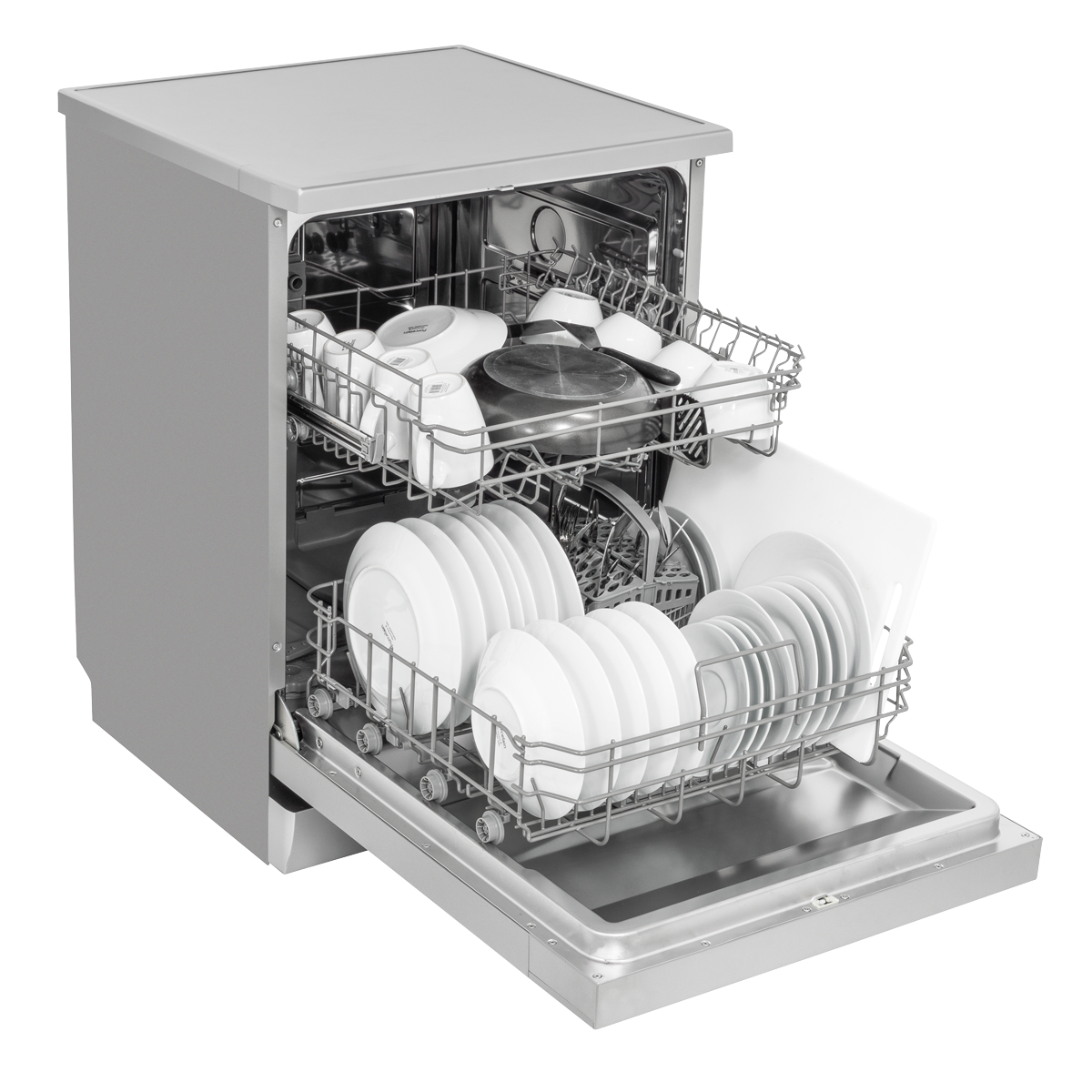 Baridi DH280 Baridi Regular Sized Freestanding Dishwasher 60cm Wide 13 Place Settings - Silver
