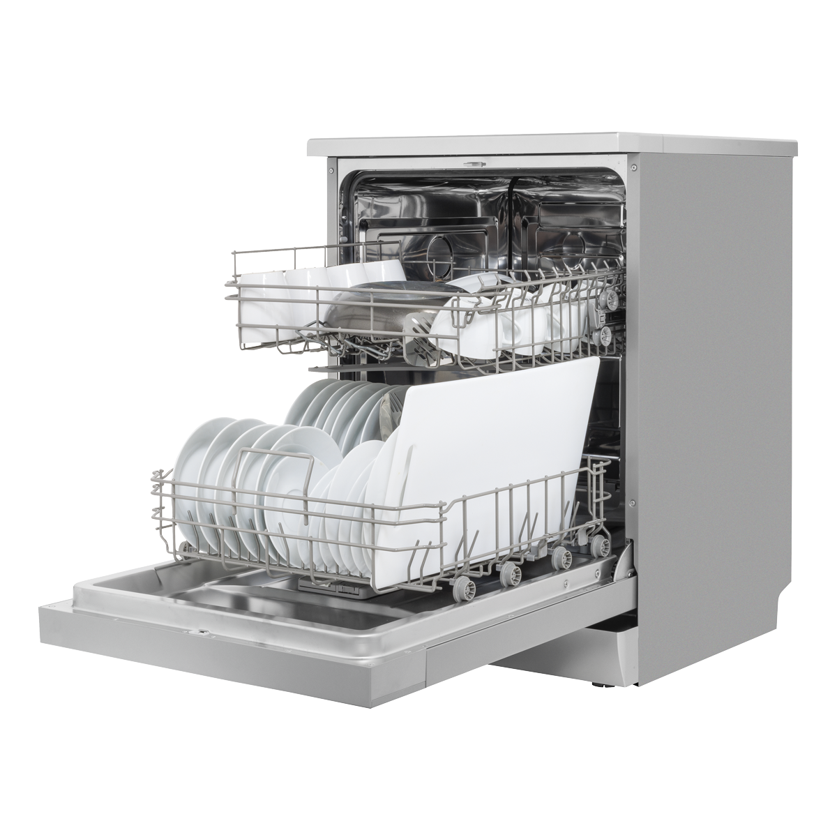 Baridi DH280 Baridi Regular Sized Freestanding Dishwasher 60cm Wide 13 Place Settings - Silver