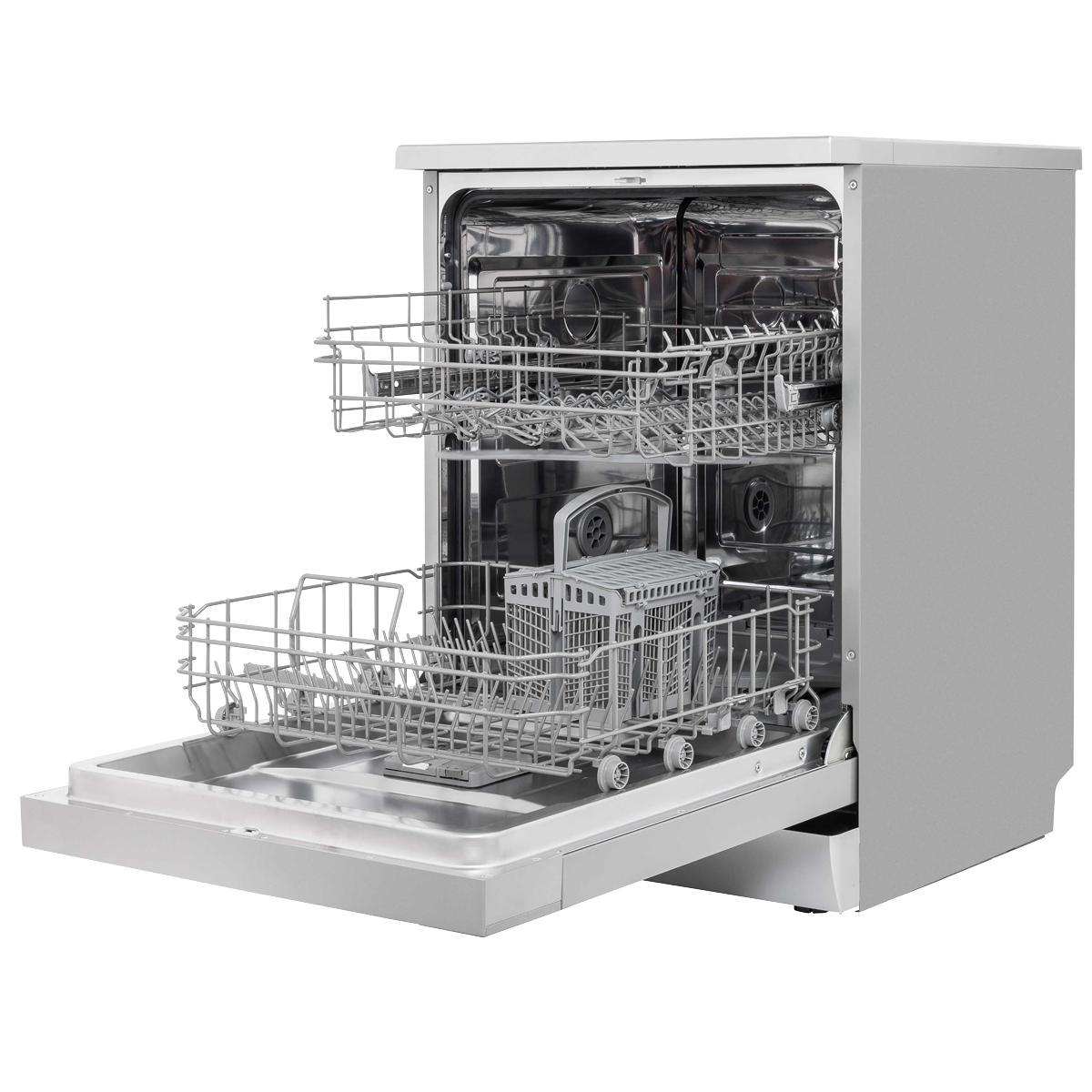 Baridi DH280 Baridi Regular Sized Freestanding Dishwasher 60cm Wide 13 Place Settings - Silver