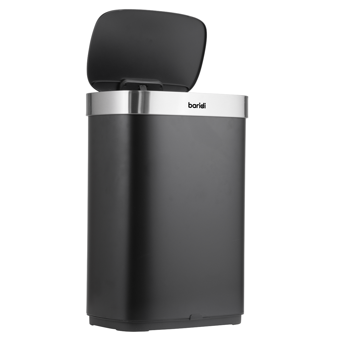Baridi DH282 Baridi Sensor Bin 65L - Black/Stainless Steel