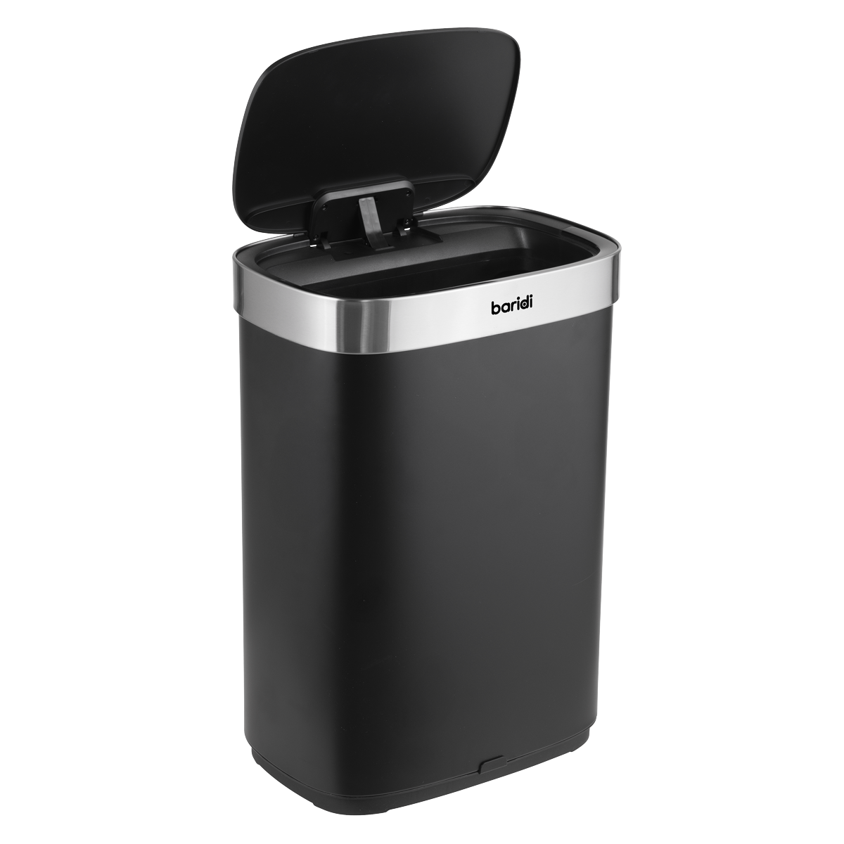 Baridi DH282 Baridi Sensor Bin 65L - Black/Stainless Steel