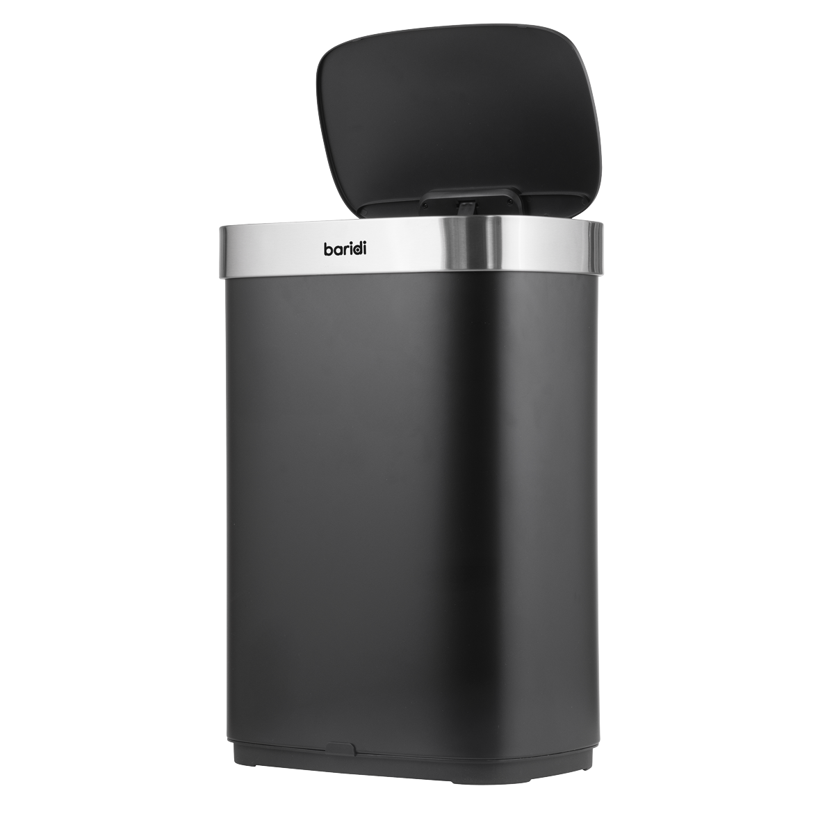 Baridi DH282 Baridi Sensor Bin 65L - Black/Stainless Steel